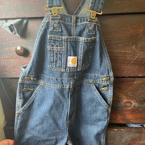Blue Carhart overalls